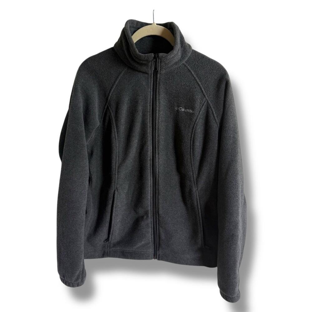 Columbia Charcoal Gray Fleece Jacket Women's M